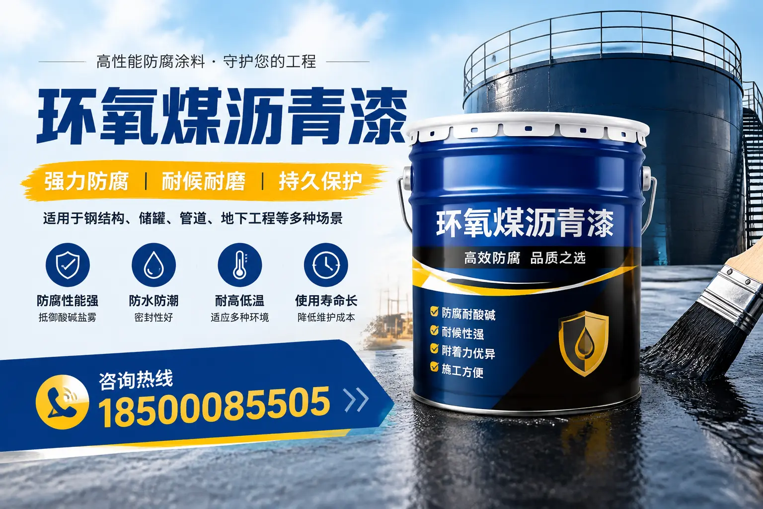 环氧煤沥青漆在工业中的应用，安泽企业的选择